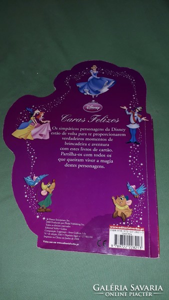 2008. Walt disney Cinderella picture book cut to the shape of a fairy tale Portuguese language according to the pictures