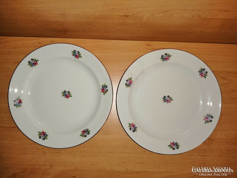 Zsolnay porcelain small flower pattern flat plate in pairs 23.5 cm (2p)
