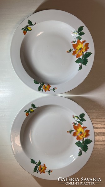 1983. Zsolnay retro... beautiful deep plate, two pieces together! 23 cm