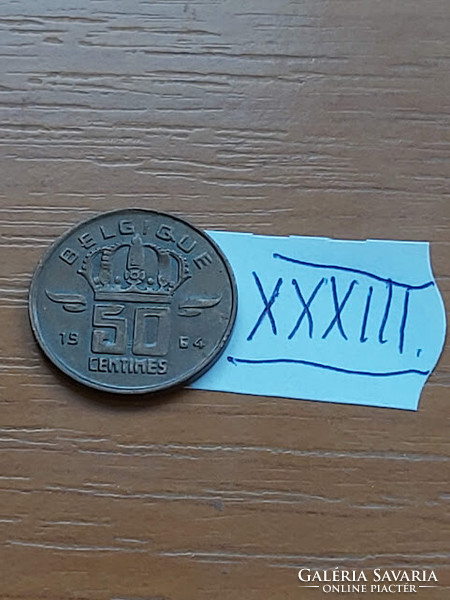 Belgium belgique 50 centimes 1964 xxxiii
