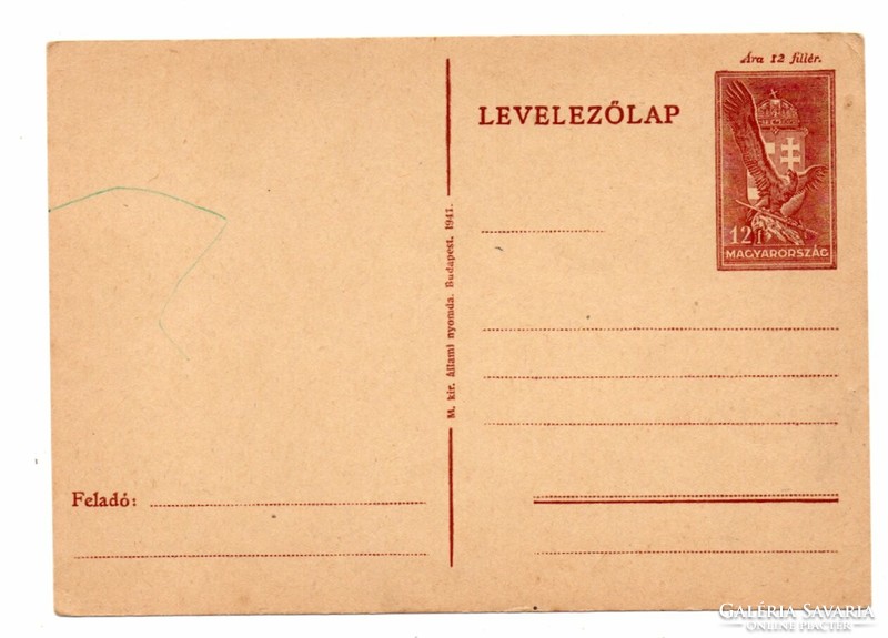 Letter sheet + stamp 1941 postal clerk
