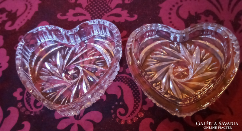Heart-shaped crystal, accessory holder 8x7x2 cm xx