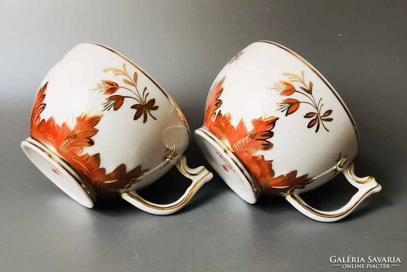 Orosz porcelán teás csészék egyben, gyűjtői