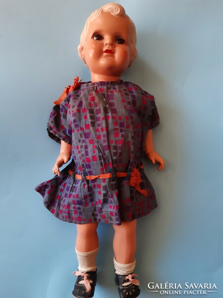 Old antique celluloid rubber minerva doll approx. 43 Cm
