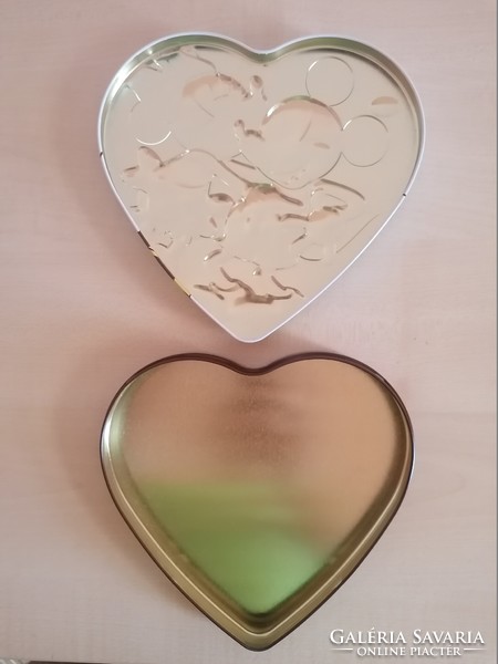 Mickey & minnie - heart-shaped metal gift box