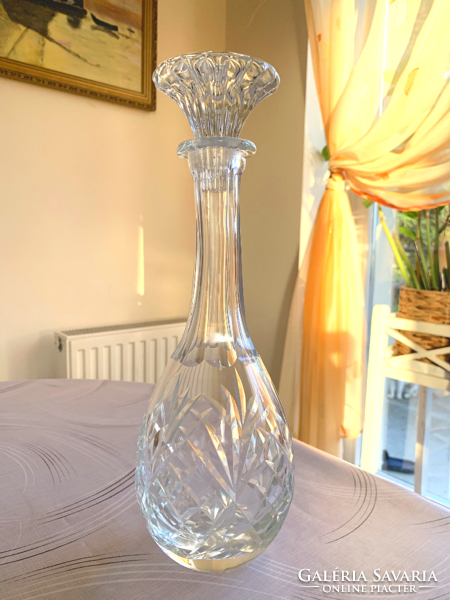 Likőrös kristály üveg palack 30 cm