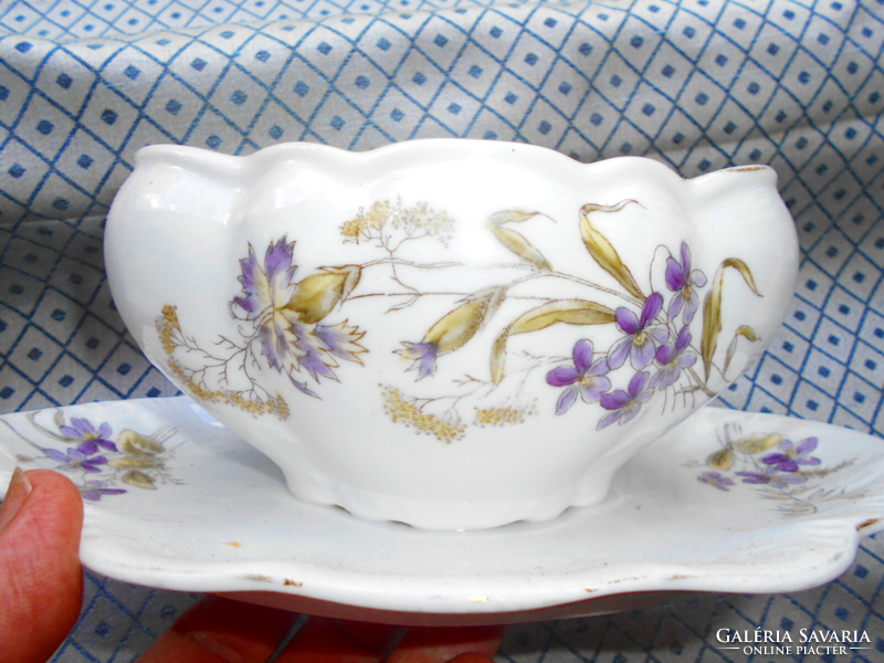 Antique flower pattern sauce bowl.