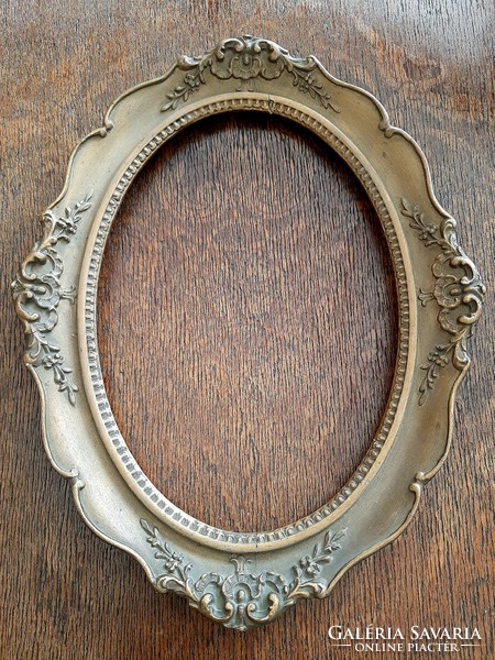 Beautiful antique oval blondel wood picture frame 26 cm x 20 cm
