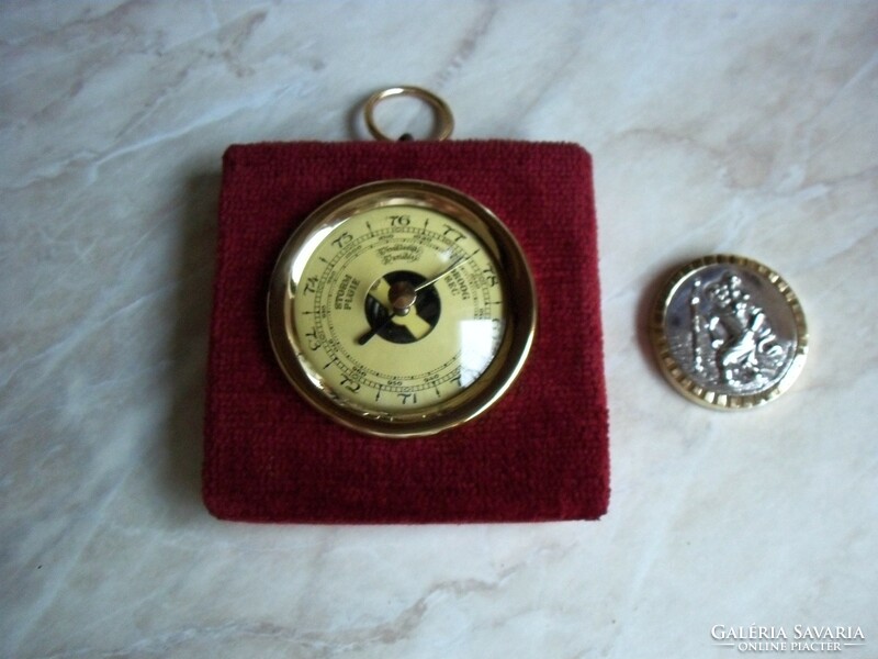 Antique barometer gift coin