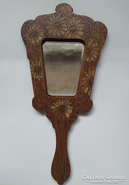 Beautiful antique Art Nouveau hand mirror