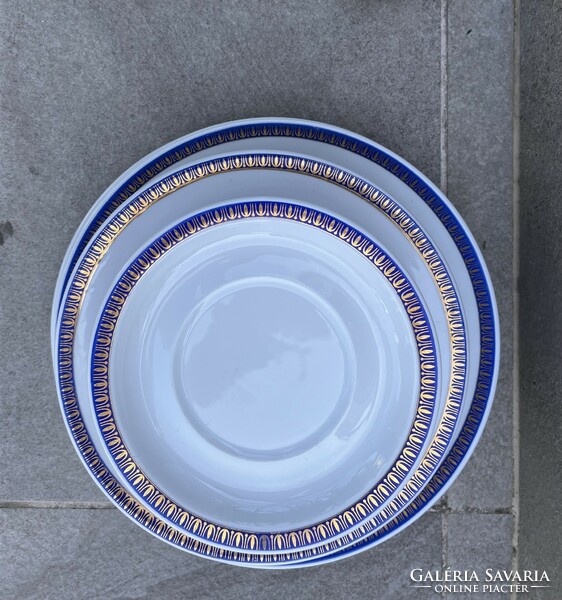 Alföldi kék arany utasellatós mintájú tányérok egyben