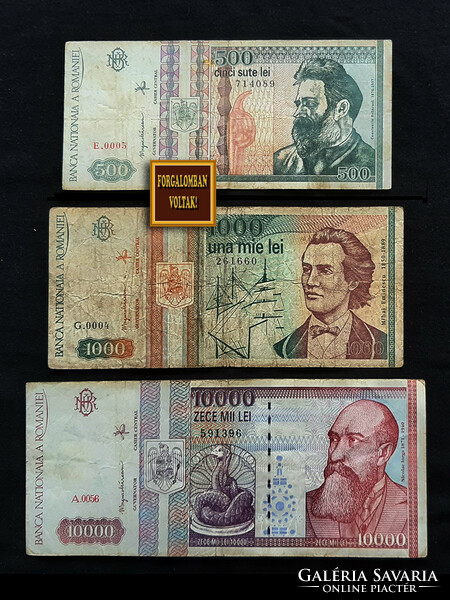 Emblematic banknotes of Romania 1991-92