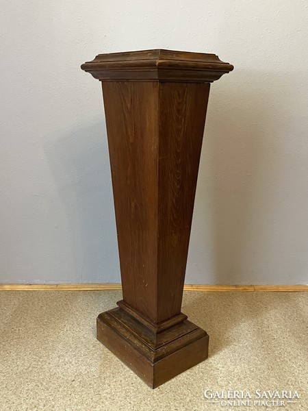 Elegant widening large wooden pedestal statue holder stand 104 cm