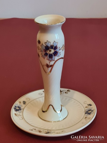 Zsolnay cornflower candlestick