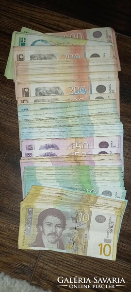 Maradék szerb dinár,  érvényben lévő,a képek alapján