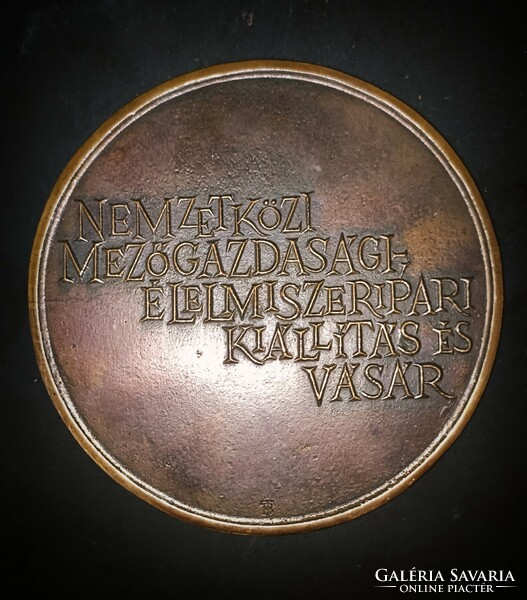 71. Omék bronze commemorative plaque. 14cm diameter, marked piece!