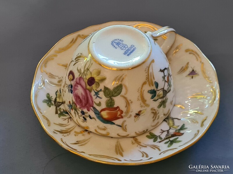 Extremely rare Herend cup! Herend rothschild and flower bouquet mix