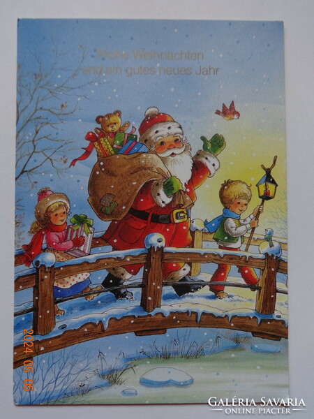 Old graphic Christmas/New Year greeting card