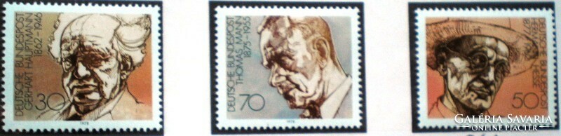 N959-61 / Germany 1978 Literature Nobel Prize Winners Block Stamps Postal Clerk