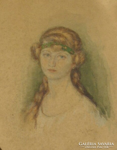 Jolán Csík (1887-): portrait of a girl