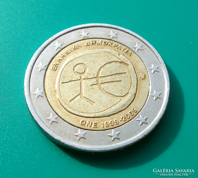 Greece - 2 euro commemorative coin - 2 € - 2009 - 10 years of economic and monetary union