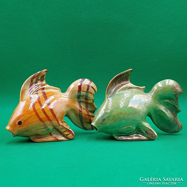 Káldor Aurél ritka gyűjtői  BŰV kerámia  hal figurák
