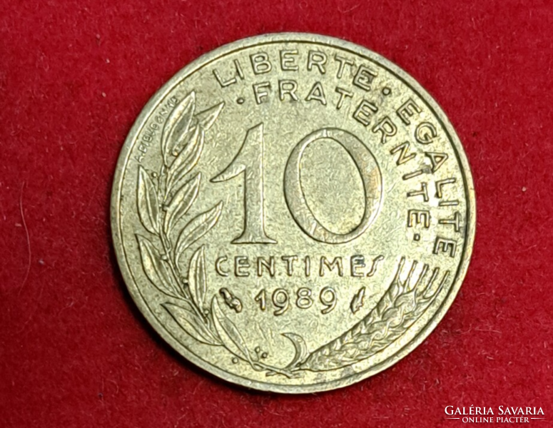 1989.  Franciaország 10  centimes (745)