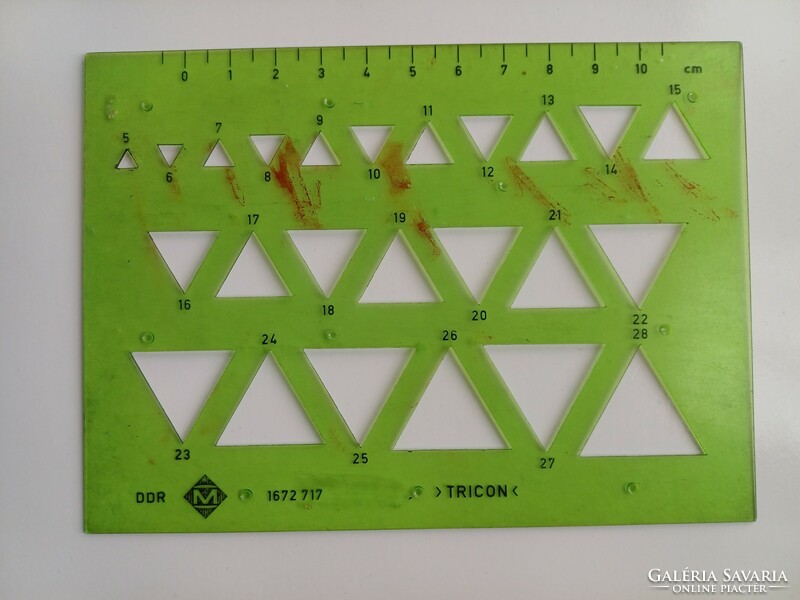 DDR TRICON háromszög sablon