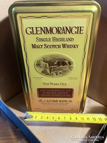 Whisky - Glenmorangie -10 y (10 cl) ÜRES + Tasting Glass ÉS 12 y  (5 cl)  ÜRES + fémdobozok
