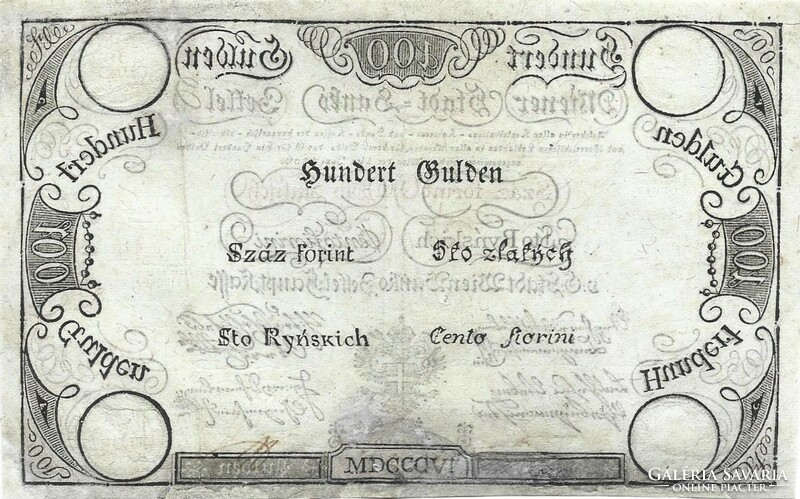 100 HUF / gulden 1806 repaired very rare!