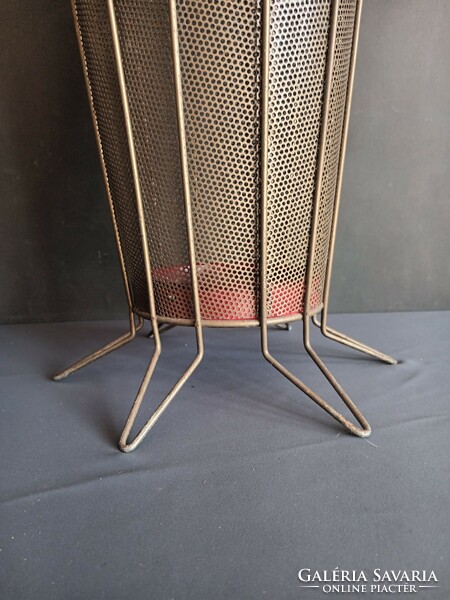 Perforated umbrella stand in the style of Art Deco Mathieu Mathieu with a bamboo handle. Negotiable.