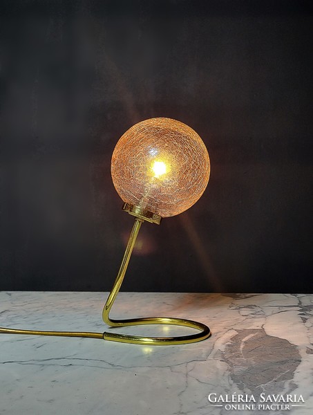 Mid century modern copper-glass table lamp