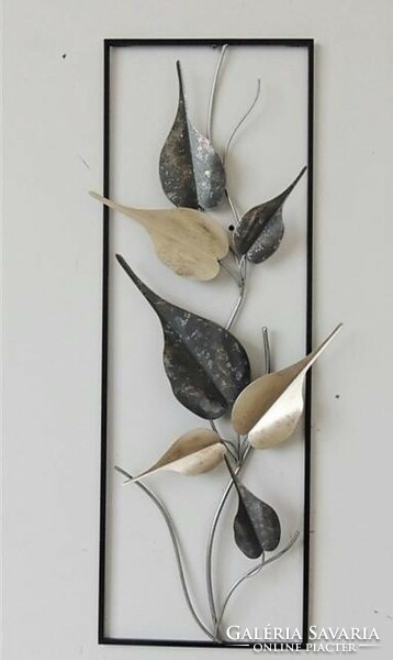 Metal wall decoration leaves (35622)
