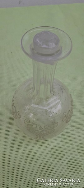 Antique Art Nouveau engraved cognac glass