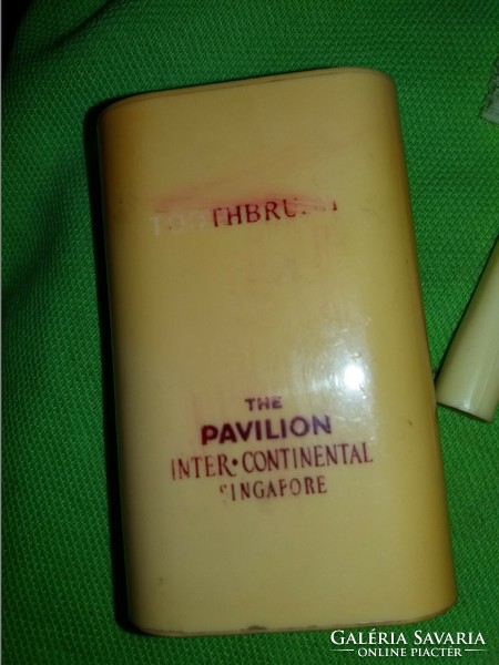 Antique vinyl travel toothbrush Singapore inter continental hotel in perfect condition as shown in pictures