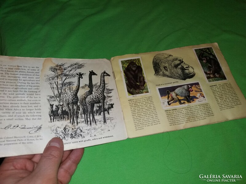 1970. Sticker collector's album of Broke bond tea's photo supplement African wildlife according to the pictures
