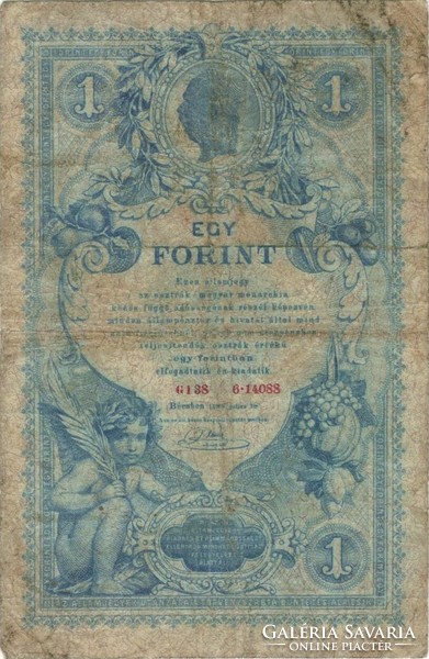 1 Forint / gulden 1888 original holding 2.