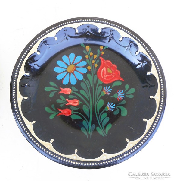 Régi konyhai festett fali tányér (Gránit 2.)