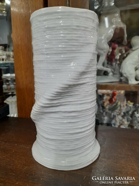 Herendi Ritka Nyírfa Porcelán Váza.20.5 cm.