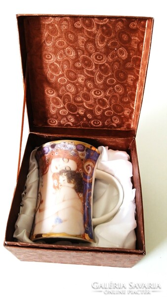 Klimt: Anya és gyermeke, angol porcelán bögre, díszdobozban