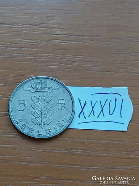 Belgium belgie 5 francs 1974 xxxvi