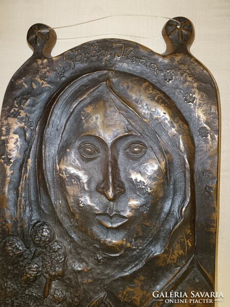 Kő Pál: Görög Ilona bronz dombormű
