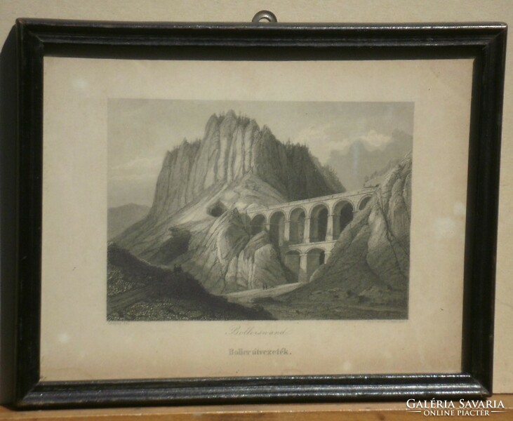 Semmering / Bollerswand - acélmetszet N. M. J. Chapuy (1790-1858) után