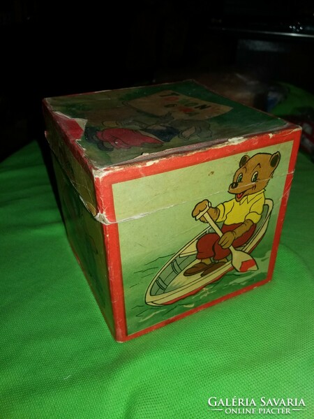 Antique 1950. Paper tower cube toy matryoshka type builder extremely rare 12 x 12 cm according to the pictures