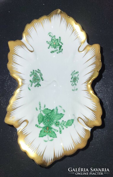 Herend apponyi leaf pattern bowl (15x8.5 cm)
