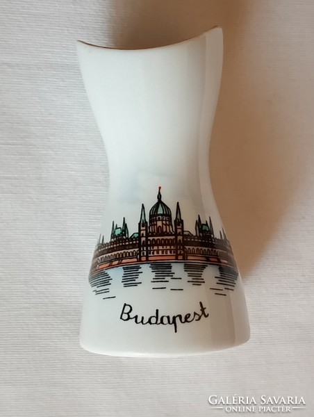 Porcelán váza kicsi 9cm retro aquincum Budapest