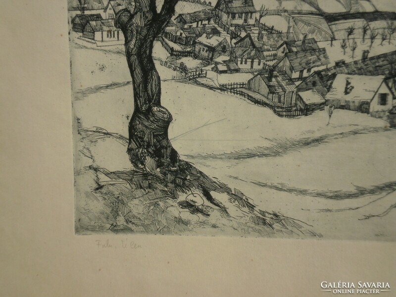 Dobi piroska (1929 - ): village in winter