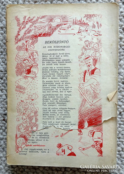 The calendar of the Pest newspaper in 1938