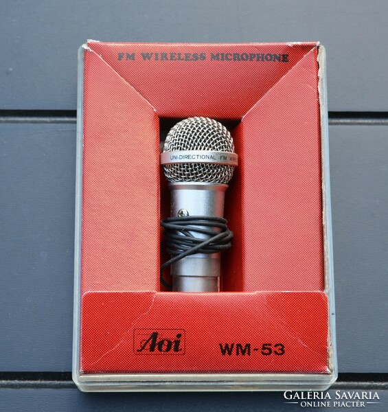 AOI WM-53 japán mini mikrofon , miniature FM wireless microphone eredeti dobozában