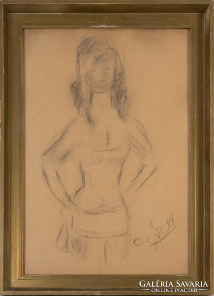 Béla Czóbel (1883-1976): female figure, mng with criticism